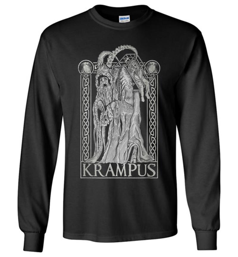Krampus Gruss Von Krampus Dark Gothic Christmas Long Sleeve T-shirt