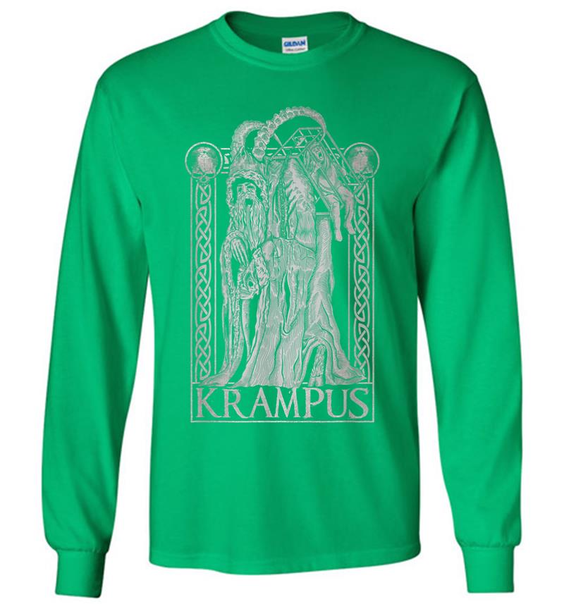 Inktee Store - Krampus Gruss Von Krampus Dark Gothic Christmas Long Sleeve T-Shirt Image