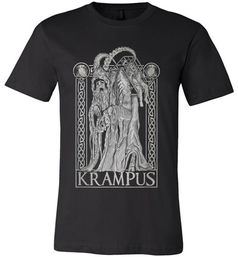 Krampus Gruss Von Krampus Dark Gothic Christmas Premium T-shirt
