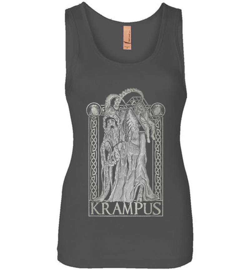 Inktee Store - Krampus Gruss Von Krampus Dark Gothic Christmas Women Jersey Tank Top Image