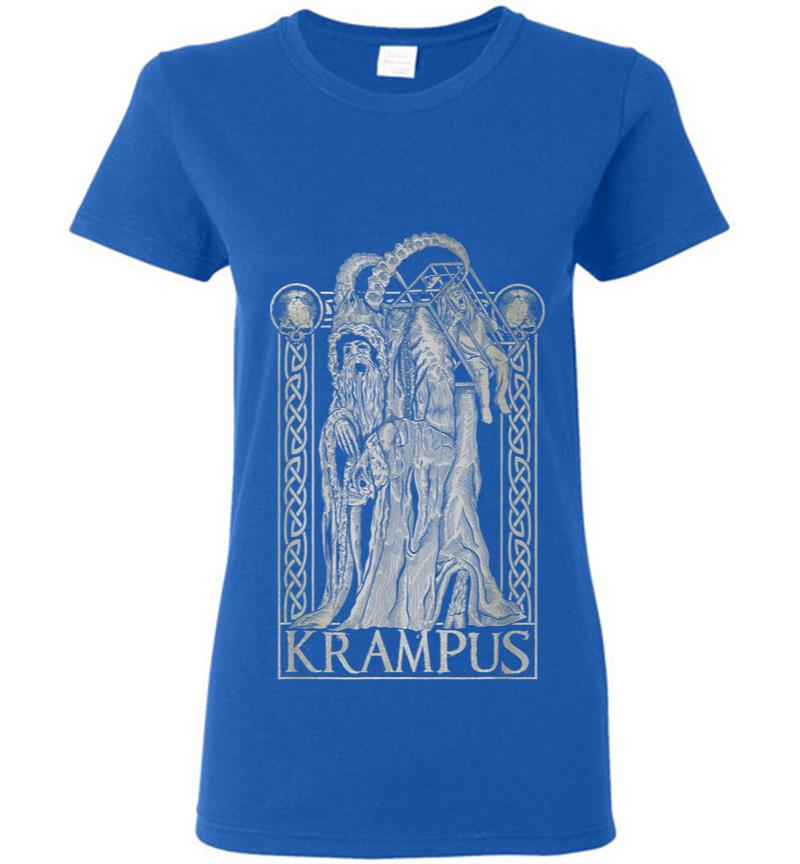 Inktee Store - Krampus Gruss Von Krampus Dark Gothic Christmas Women T-Shirt Image