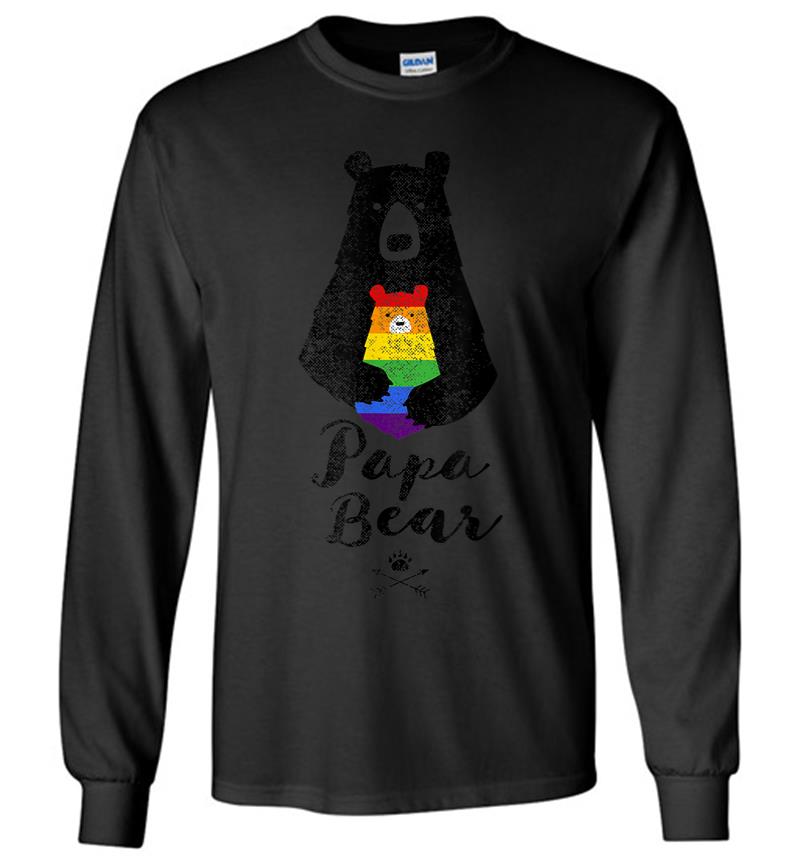 Lgbt Dad &Amp; Mom Papa Bear Mama Bear Lgbt Long Sleeve T-Shirt