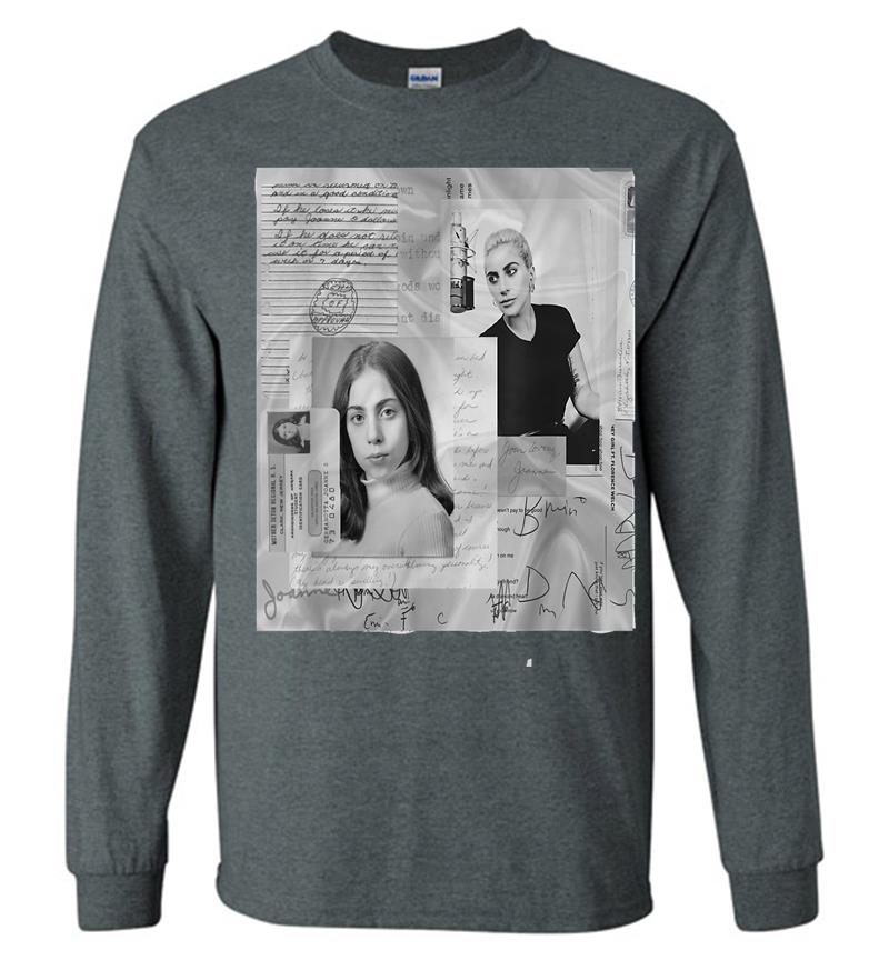 Inktee Store - Lady Gaga Official Joanne White Photo Long Sleeve T-Shirt Image
