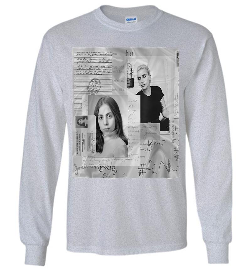 Inktee Store - Lady Gaga Official Joanne White Photo Long Sleeve T-Shirt Image