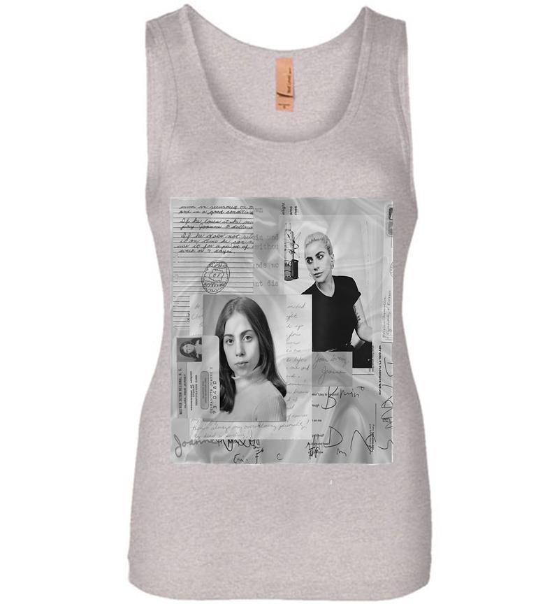 Inktee Store - Lady Gaga Official Joanne White Photo Womens Jersey Tank Top Image