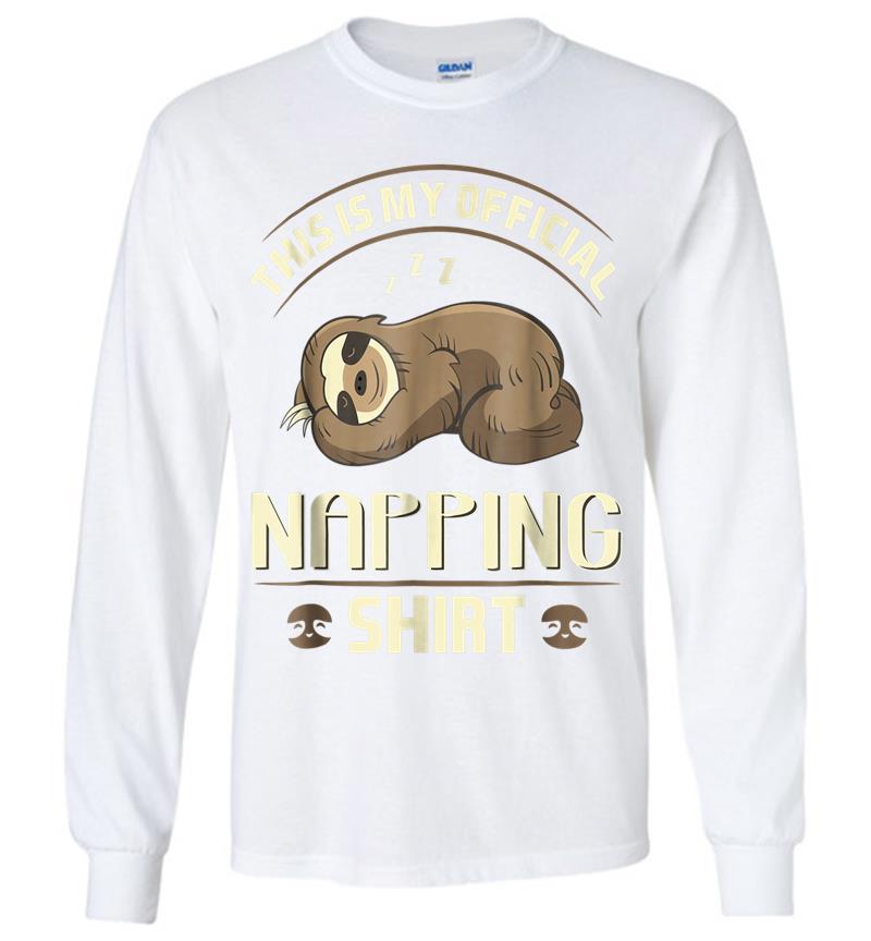 Inktee Store - Lazy Baby Sloth Official Napping Long Sleeve T-Shirt Image