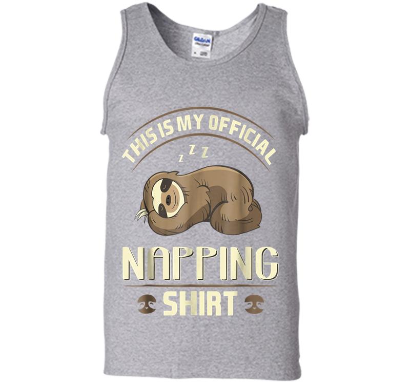 Inktee Store - Lazy Baby Sloth Official Napping Mens Tank Top Image
