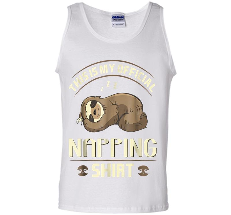Inktee Store - Lazy Baby Sloth Official Napping Mens Tank Top Image