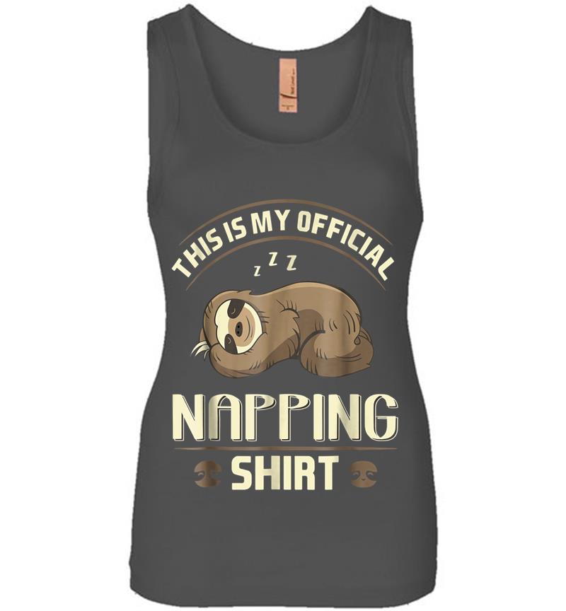 Inktee Store - Lazy Baby Sloth Official Napping Womens Jersey Tank Top Image
