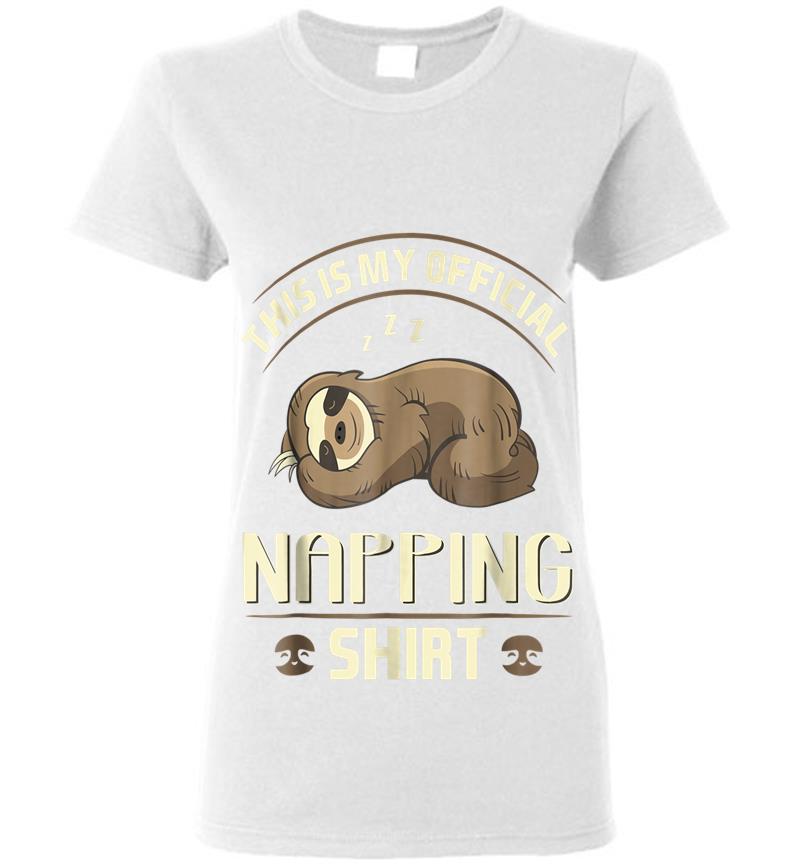 Inktee Store - Lazy Baby Sloth Official Napping Womens T-Shirt Image