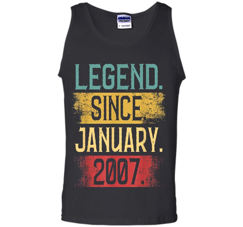 Inktee Store - Legend Since January 2007 13Th Birthday Boys S Mens Tank Top Image