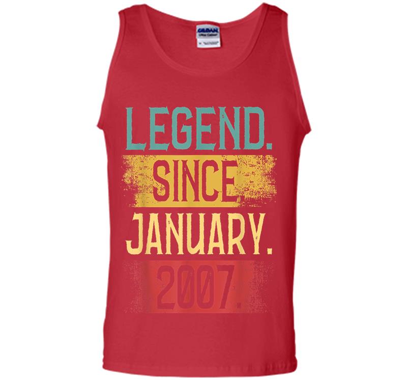 Inktee Store - Legend Since January 2007 13Th Birthday Boys S Mens Tank Top Image