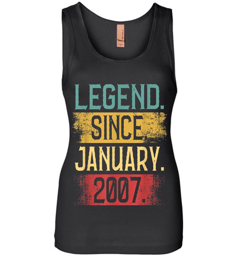 Legend Since January 2007 13th Birthday Boys S Womens Jersey Tank Top