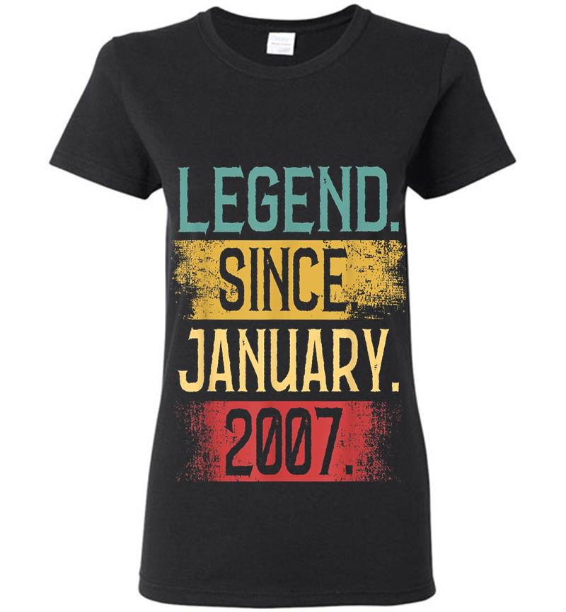 Legend Since January 2007 13th Birthday Boys S Womens T-shirt