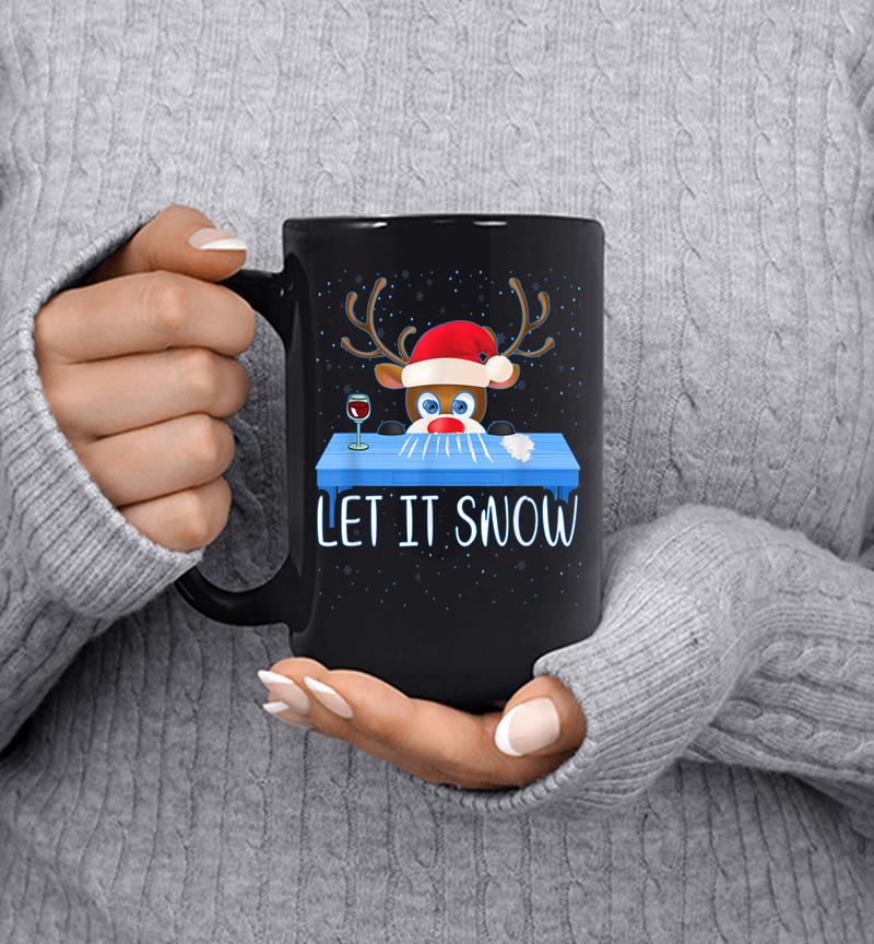Let It Snow Santa Cocaine Adult Humor Reindeer Funny Gag Mug