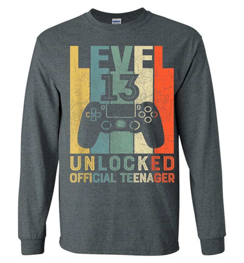 Inktee Store - Level 13 Unlocked Official Nager 13 Birthday Long Sleeve T-Shirt Image