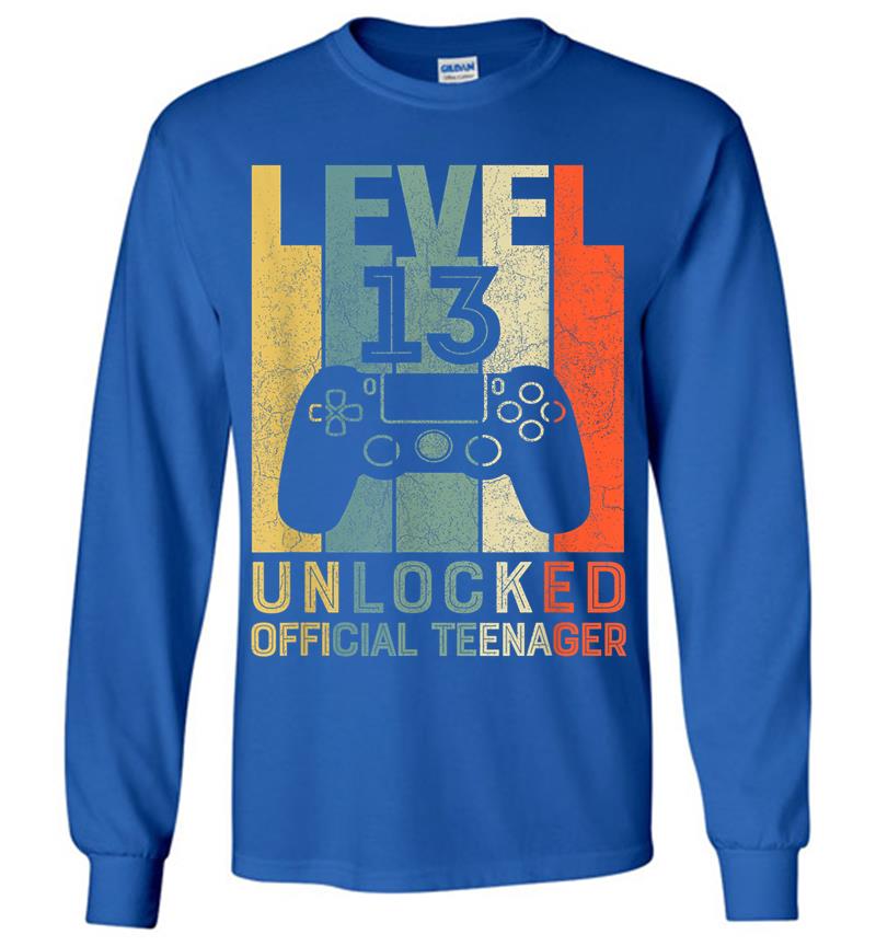 Inktee Store - Level 13 Unlocked Official Nager 13 Birthday Long Sleeve T-Shirt Image