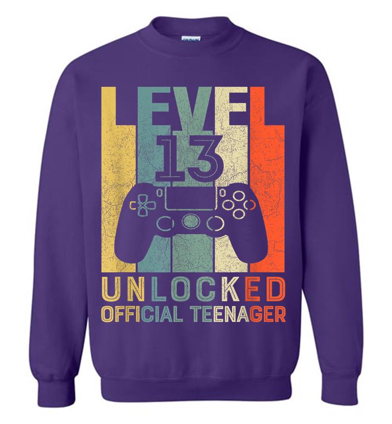Inktee Store - Level 13 Unlocked Official Nager 13 Birthday Sweatshirt Image
