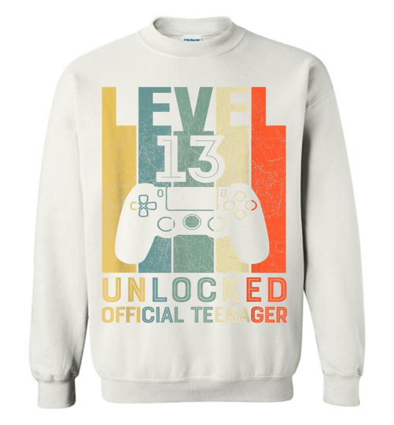 Inktee Store - Level 13 Unlocked Official Nager 13 Birthday Sweatshirt Image