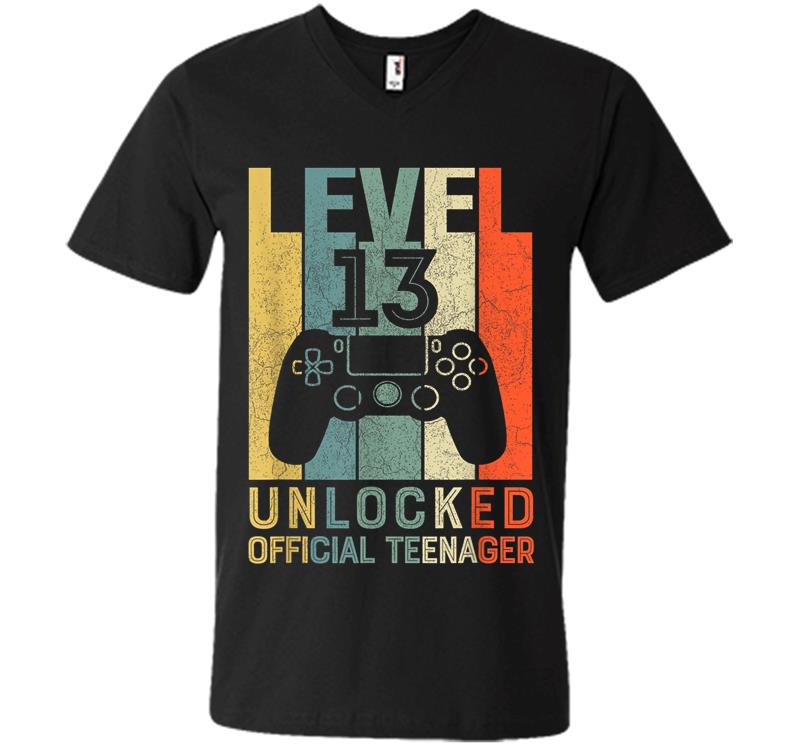 Level 13 Unlocked Official Nager 13 Birthday V-neck T-shirt