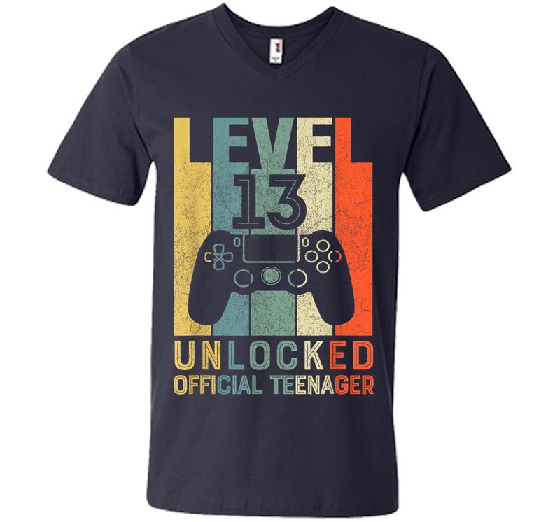 Inktee Store - Level 13 Unlocked Official Nager 13 Birthday V-Neck T-Shirt Image