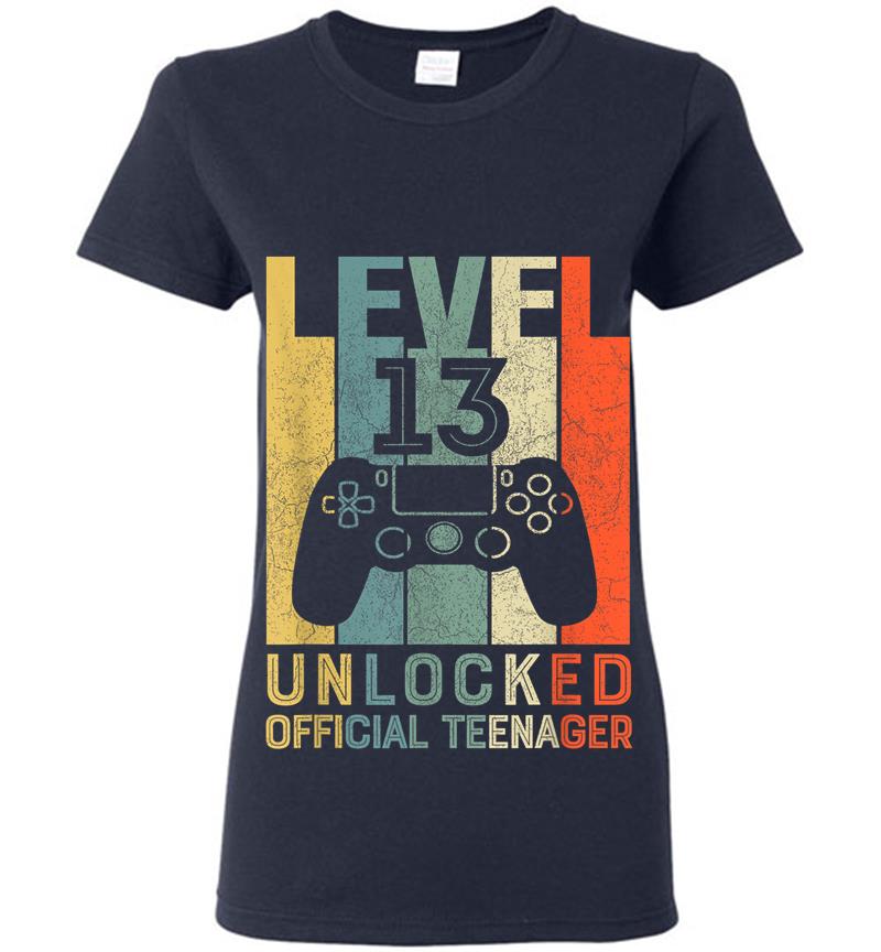 Inktee Store - Level 13 Unlocked Official Nager 13 Birthday Womens T-Shirt Image