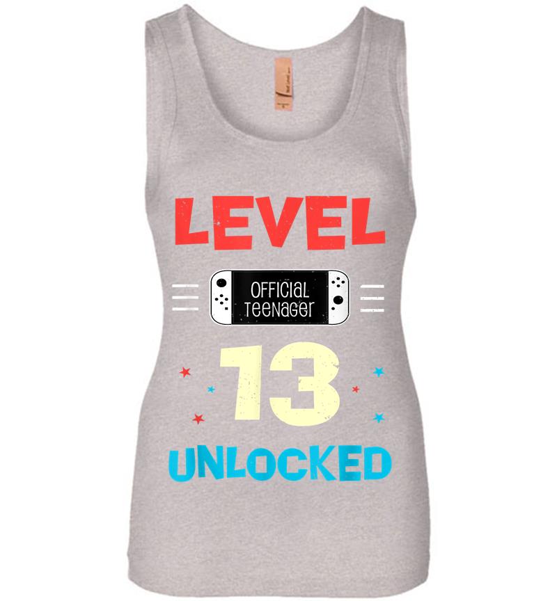 Inktee Store - Level 13 Unlocked Official Nager 13Th Birthday Gamer Womens Jersey Tank Top Image