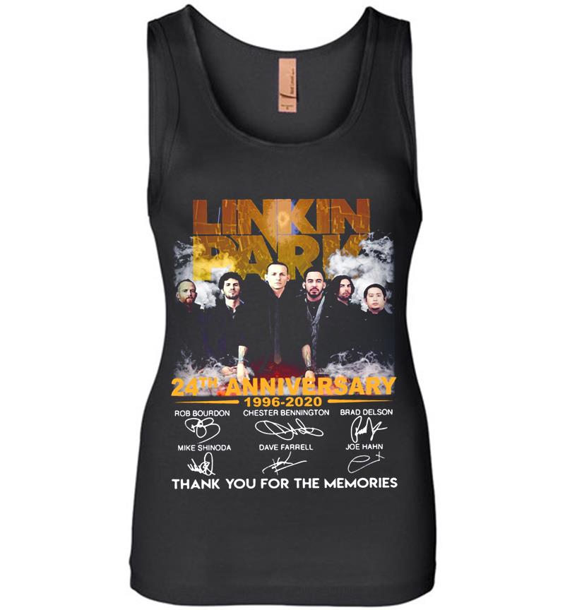 Linkin Park Rock Band 24Th Anniversary 1996-2020 Thank You For The Memories Womens Jersey Tank Top