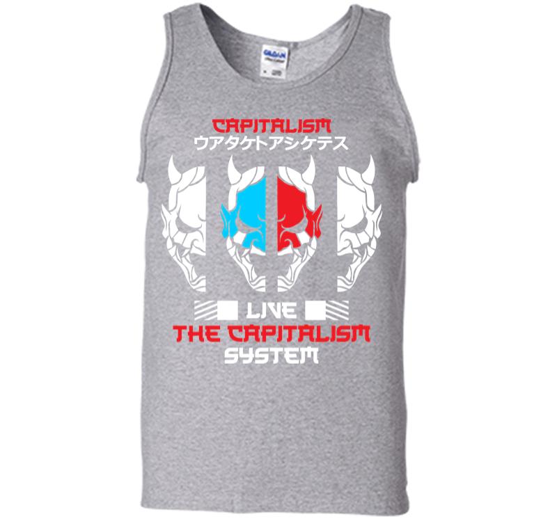 Inktee Store - Live The Capitalism System Men Tank Top Image