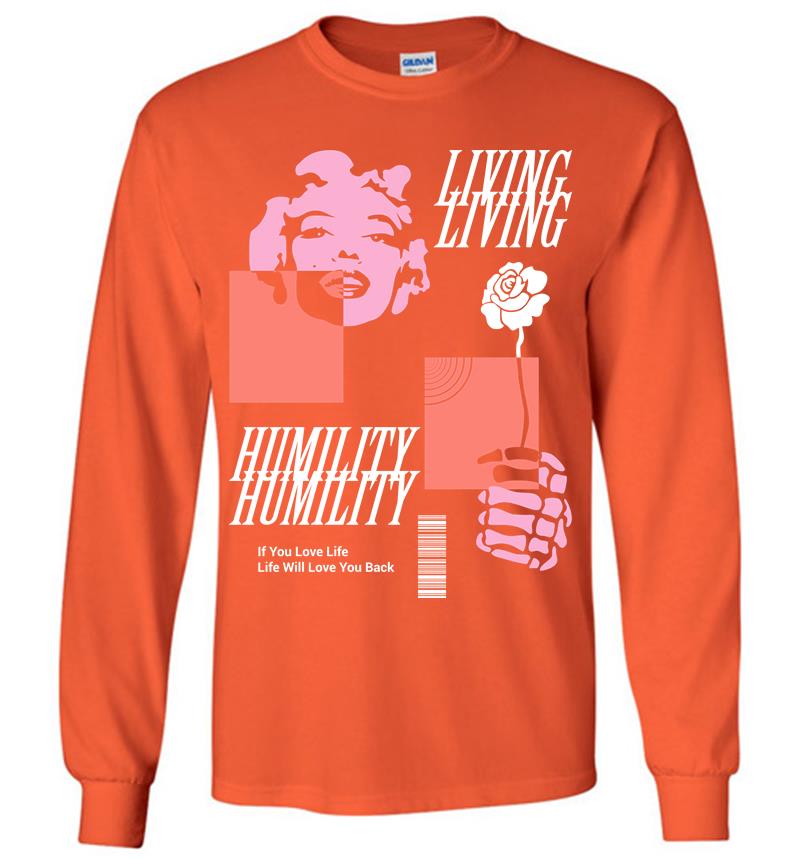 Inktee Store - Living Humility Long Sleeve T-Shirt Image
