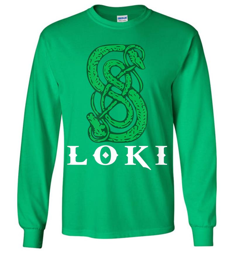 Inktee Store - Loki God Of Mischief Snake Norse God Long Sleeve T-Shirt Image