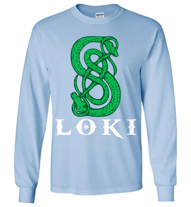 Inktee Store - Loki God Of Mischief Snake Norse God Long Sleeve T-Shirt Image