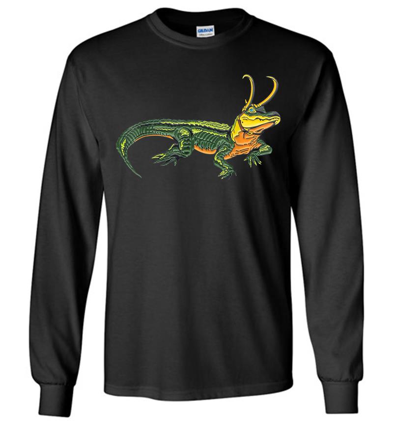 Loki gator Alligator loki Croki Crocodile God of mischief Long Sleeve T-shirt