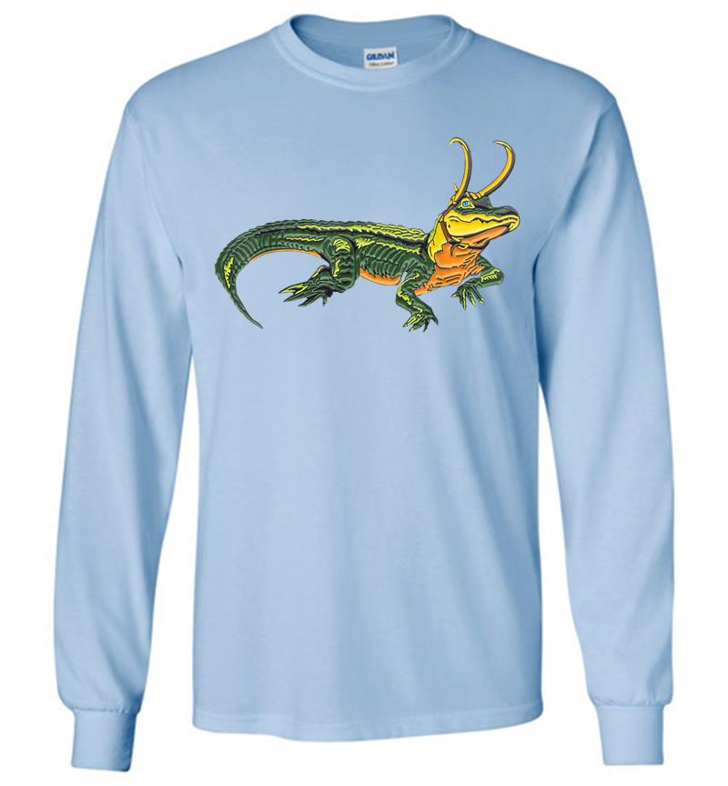 Inktee Store - Loki Gator Alligator Loki Croki Crocodile God Of Mischief Long Sleeve T-Shirt Image