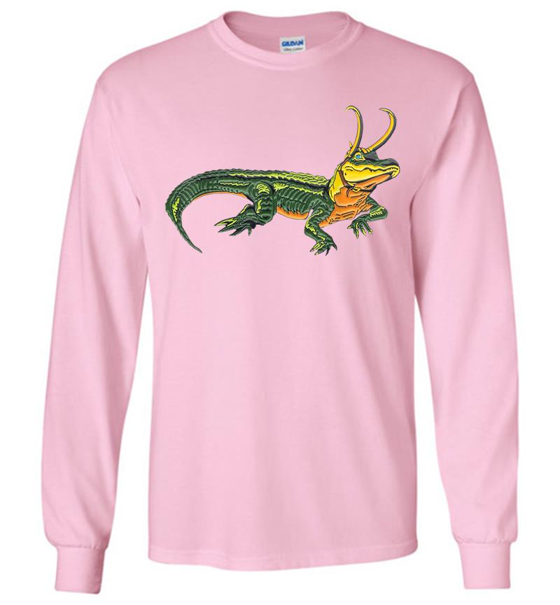 Inktee Store - Loki Gator Alligator Loki Croki Crocodile God Of Mischief Long Sleeve T-Shirt Image