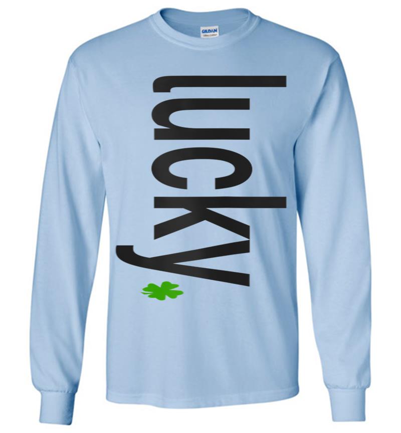 Inktee Store - Lucky Clover Crew Neck Summer Long Sleeve T-Shirt Image