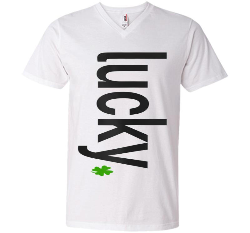 Inktee Store - Lucky Clover Crew Neck Summer V-Neck T-Shirt Image