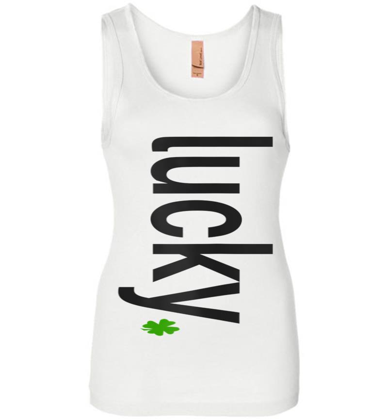 Inktee Store - Lucky Clover Crew Neck Summer Womens Jersey Tank Top Image