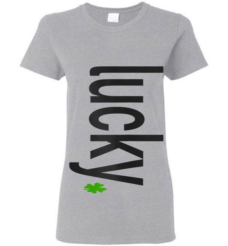 Inktee Store - Lucky Clover Crew Neck Summer Womens T-Shirt Image