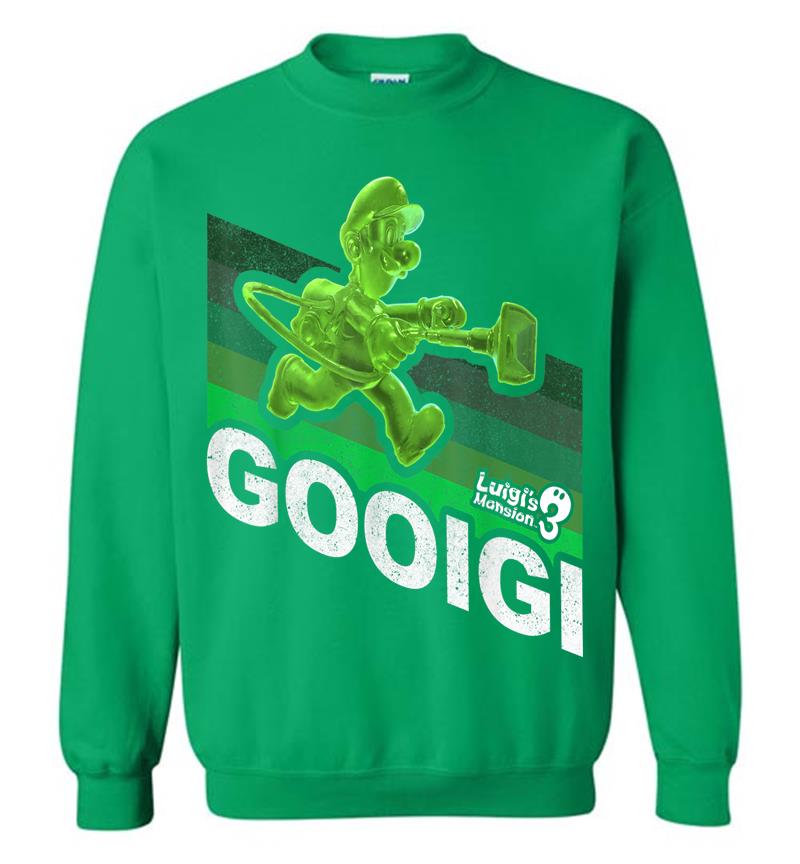 Inktee Store - Luigi'S Mansion 3 Gooigi Retro Line Sweatshirt Image