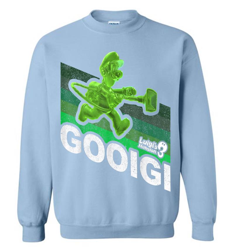 Inktee Store - Luigi'S Mansion 3 Gooigi Retro Line Sweatshirt Image