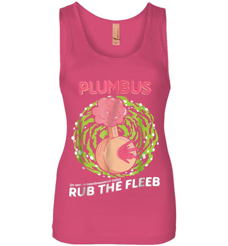 Inktee Store - Mademark X Rick And Morty - Plumbus - Rub The Fleeb Womens Jersey Tank Top Image