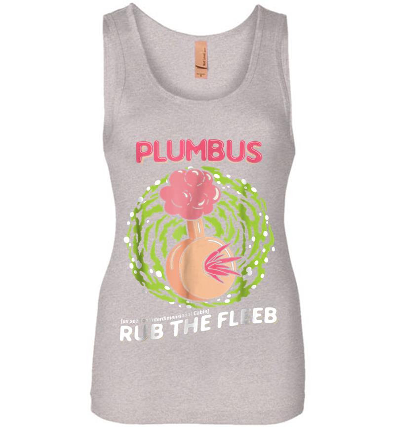Inktee Store - Mademark X Rick And Morty - Plumbus - Rub The Fleeb Womens Jersey Tank Top Image