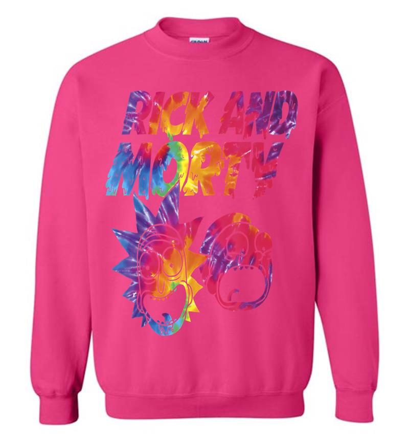 Inktee Store - Mademark X Rick And Morty - Rick And Morty Tie Dye Drip Graphic Sweatshirt Image