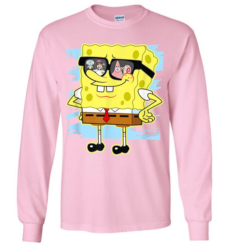 Inktee Store - Mademark X Spongebob Squarepants Spongebob Reflection In Sunglasses Long Sleeve T-Shirt Image