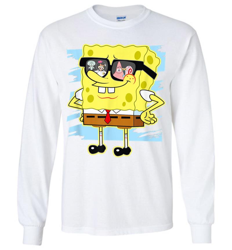 Inktee Store - Mademark X Spongebob Squarepants Spongebob Reflection In Sunglasses Long Sleeve T-Shirt Image