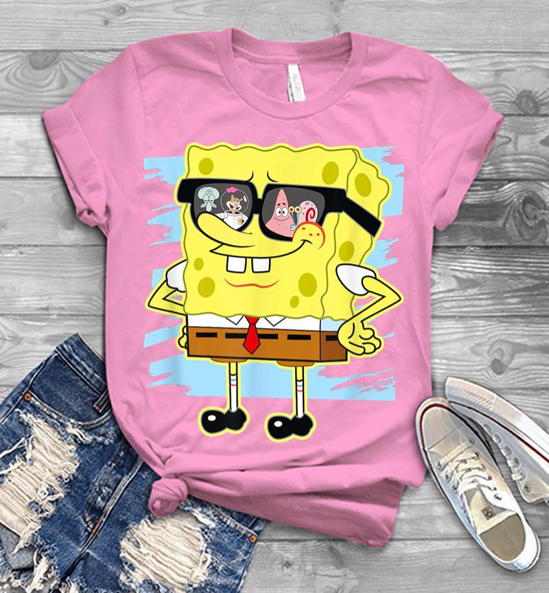 Inktee Store - Mademark X Spongebob Squarepants Spongebob Reflection In Sunglasses Men T-Shirt Image