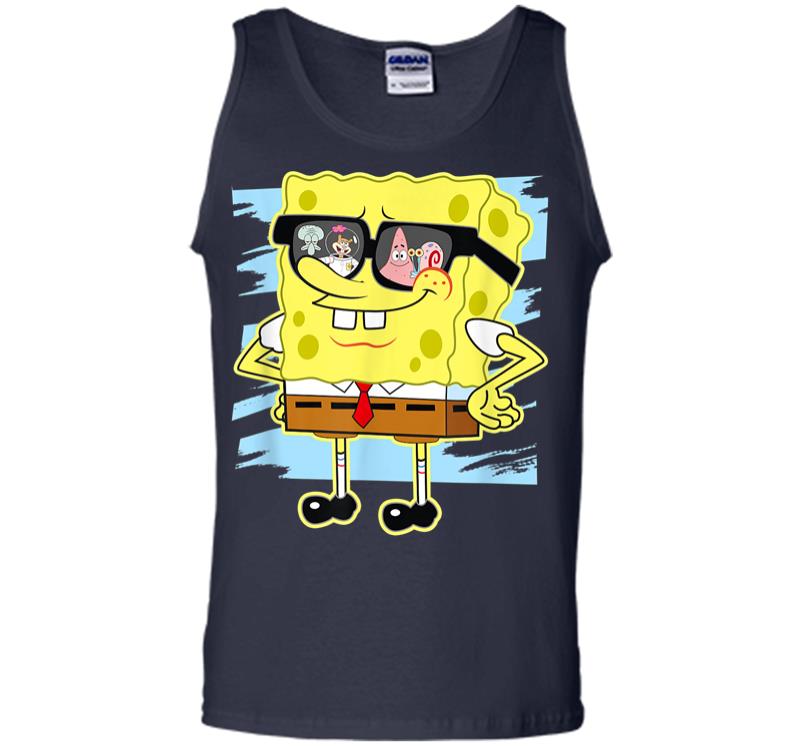 Inktee Store - Mademark X Spongebob Squarepants Spongebob Reflection In Sunglasses Men Tank Top Image