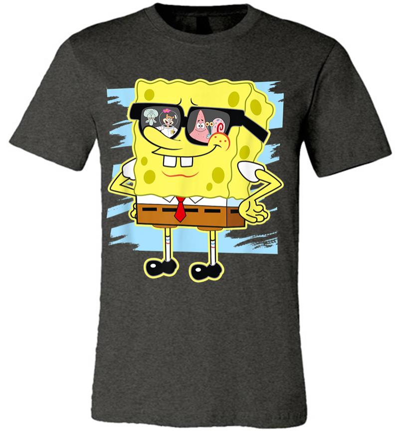 Inktee Store - Mademark X Spongebob Squarepants Spongebob Reflection In Sunglasses Premium T-Shirt Image