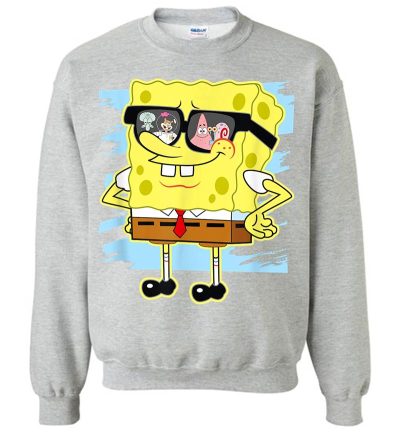 Inktee Store - Mademark X Spongebob Squarepants Spongebob Reflection In Sunglasses Sweatshirt Image